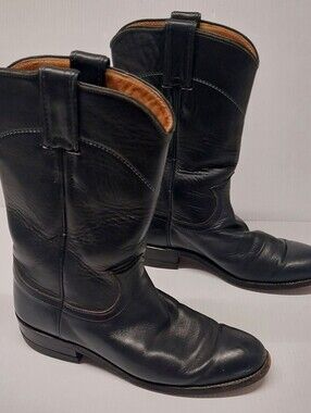 Justin Roper Women’s Cowboy Western Boots Size 5.5 B Blue L3057 Leather Cowgirl